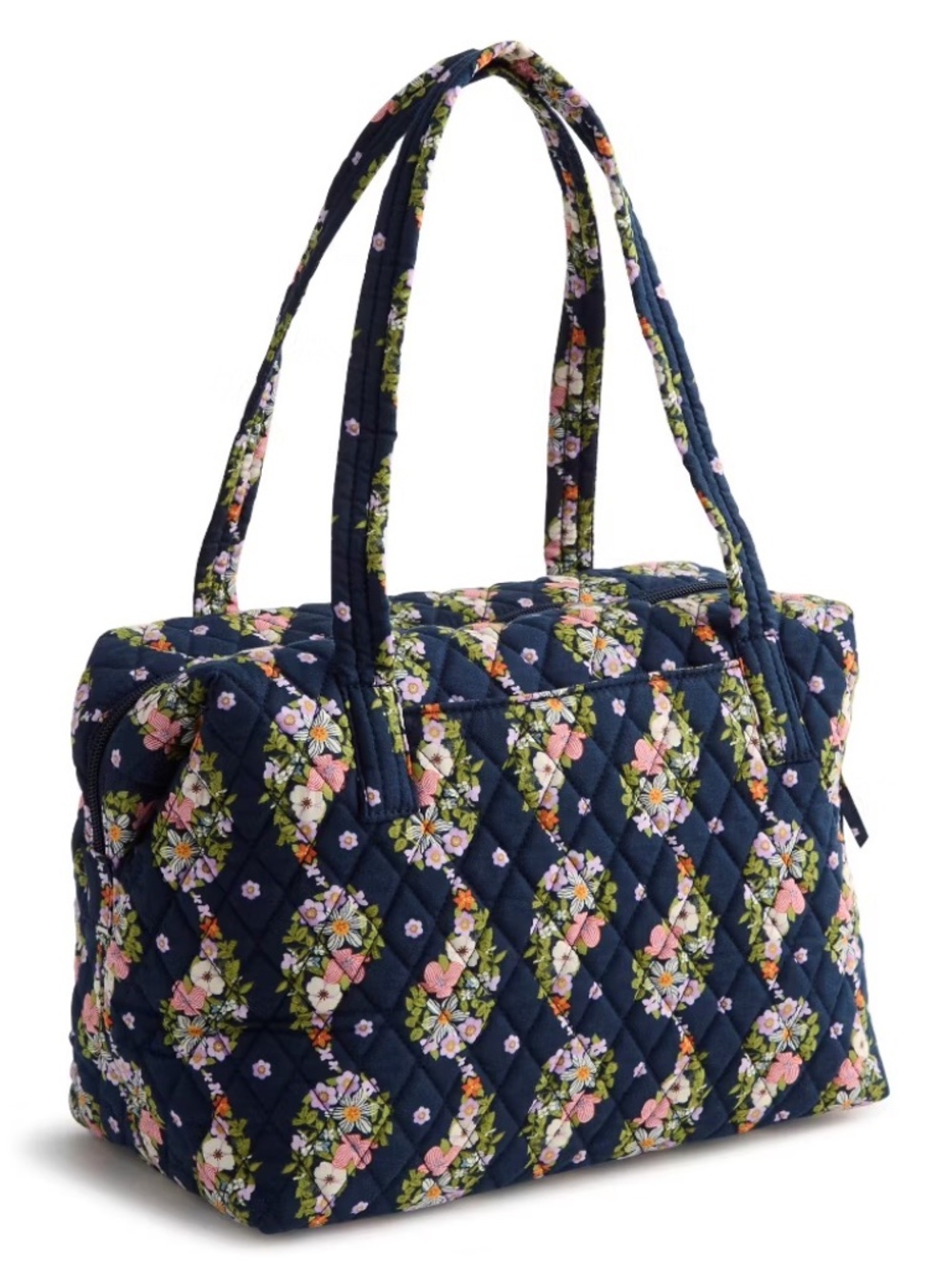 Vera Bradley Slouchy Satchel Bag in cotton Paisley Rain